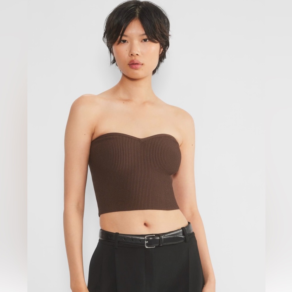 Babaton sculpt knit sweetheart tube top